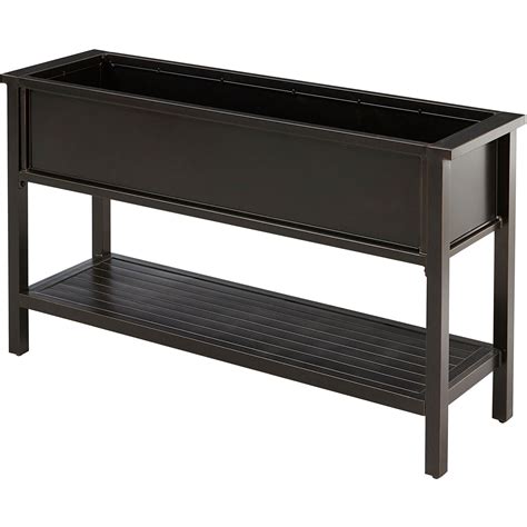 lowes metal planer box|Metal Planters, Stands & Window Boxes .